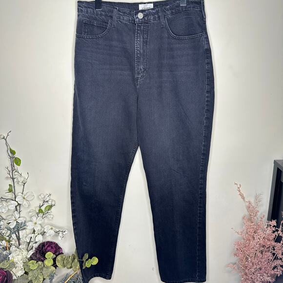 FRAME Le High N Tight Straight Leg Jeans Inkwell Black Wash Sz 30 $250 {3M5} - Picture 3 of 6